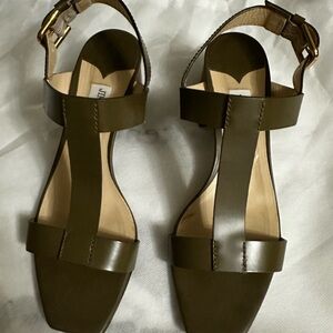Jimmy Choo Khaki Leather Sandals